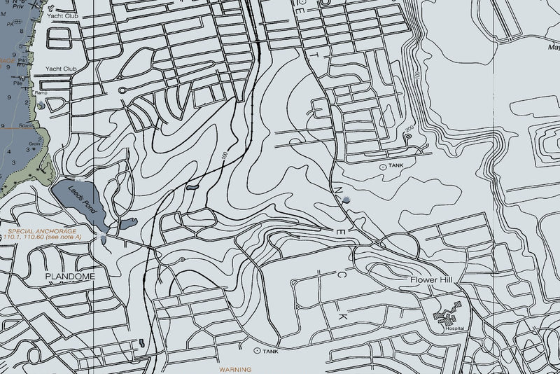Long Island Sound And East River - Hempstead To Tallman Nautical Chart — Modern Edition — print detail 3