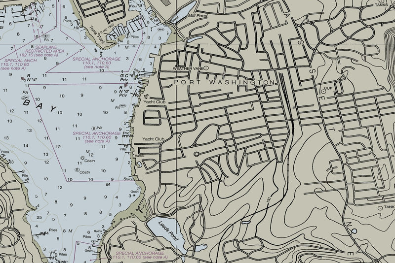 Long Island Sound And East River - Hempstead To Tallman Nautical Chart — print detail 3