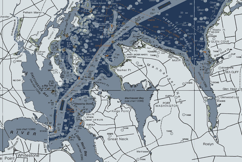 Long Island Sound - Western Part Nautical Chart — Modern Edition — print detail 3