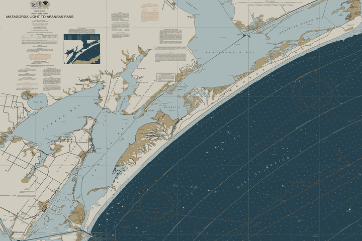 Matagorda Light to Aransas Pass Nautical Chart — Heritage Edition