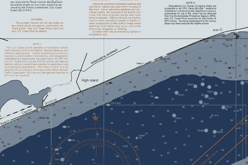 Mermentau River to Freeport — Modern Edition — print detail 1