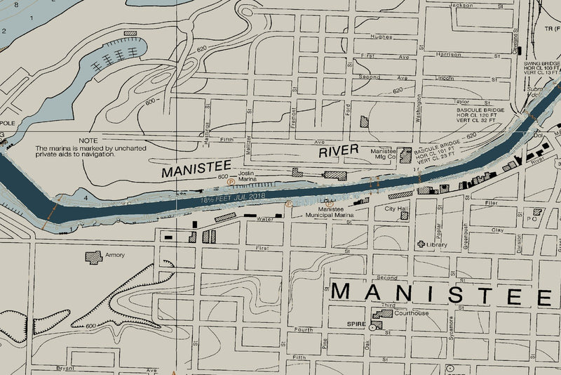 Manistee Harbor — Heritage Edition — print detail 2
