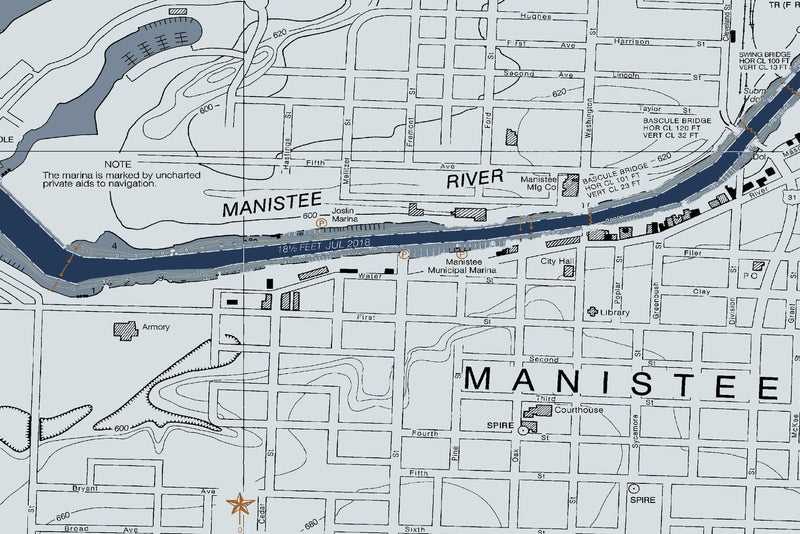 Manistee Harbor — Modern Edition — print detail 2