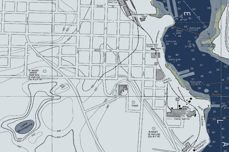Manistee Harbor — Modern Edition — print detail 3