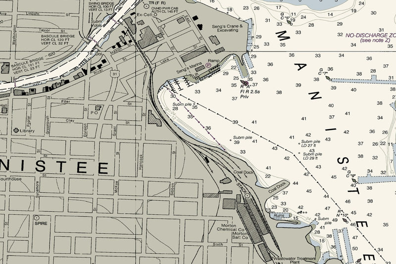 Manistee Harbor — print detail 1