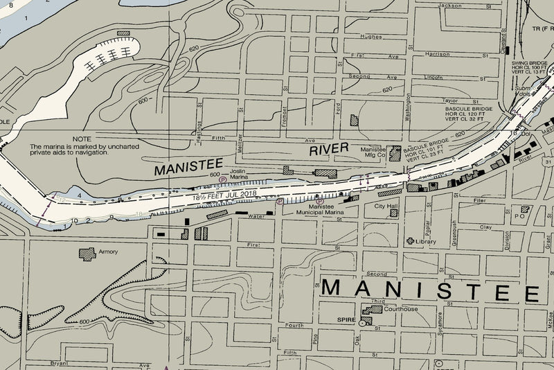 Manistee Harbor — print detail 2