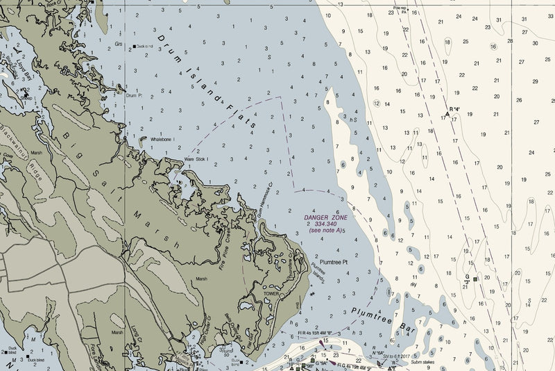 Chesapeake - Mobjack Bay To York River Nautical Chart — print detail 1