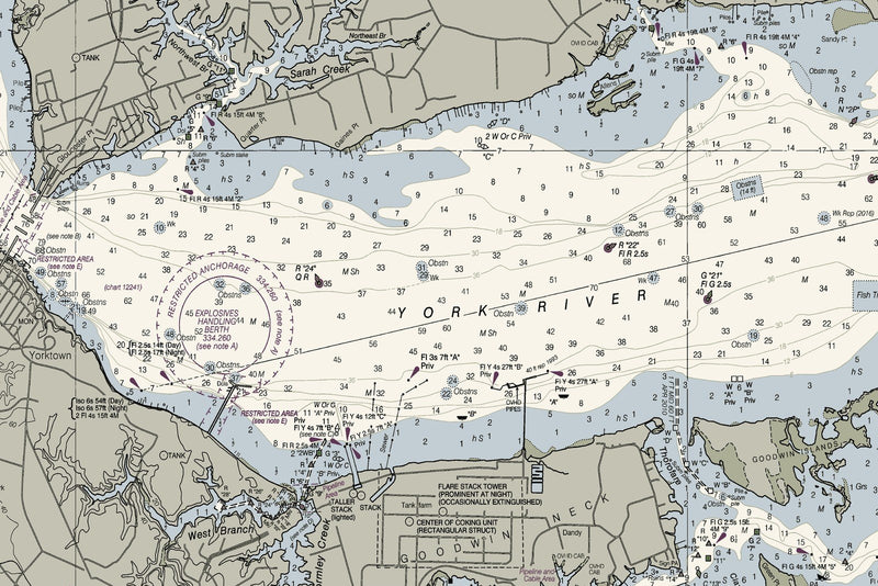 Chesapeake - Mobjack Bay To York River Nautical Chart — print detail 3