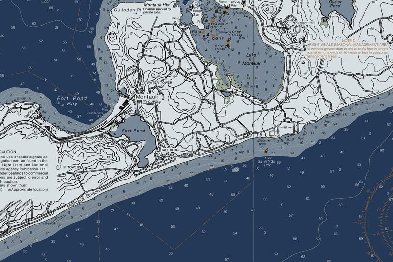 Montauk Point to East Rockaway Inlet — Modern Edition — print detail 1
