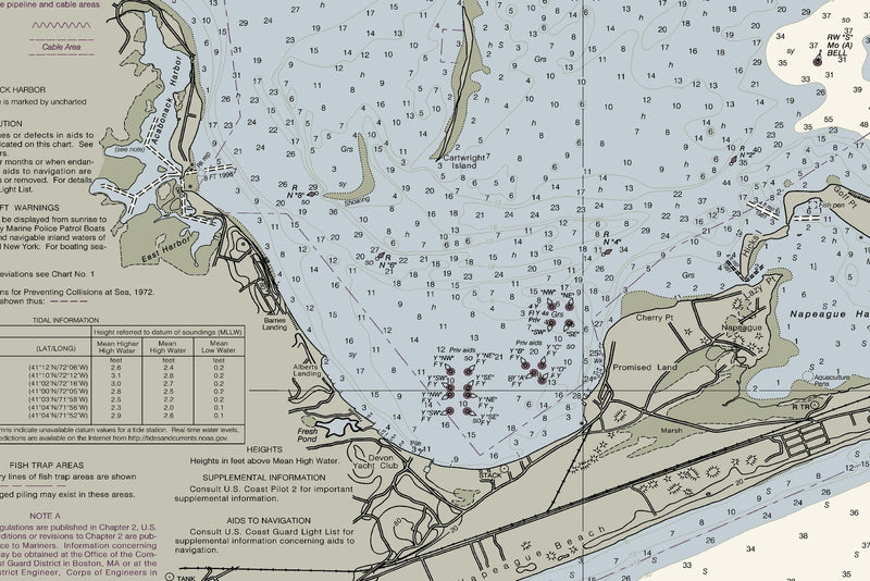 Montauk Point to East Rockaway Inlet — print detail 3