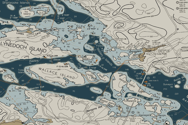 St. Lawrence River - Morristown to Brockville — Heritage Edition — print detail 2