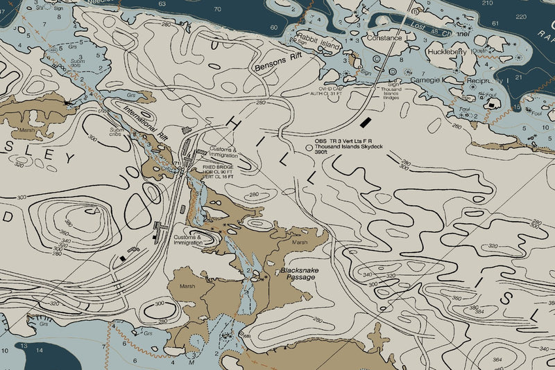 St. Lawrence River - Morristown to Brockville — Heritage Edition — print detail 3