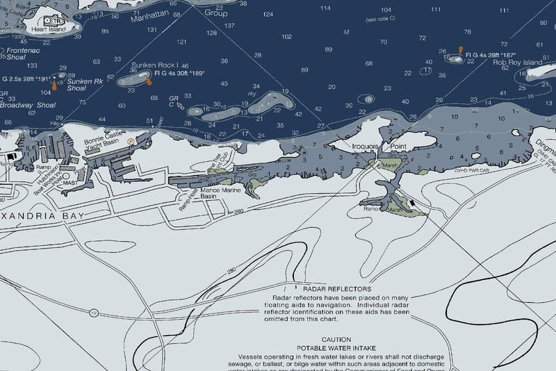 St. Lawrence River - Morristown to Brockville — Modern Edition — print detail 1