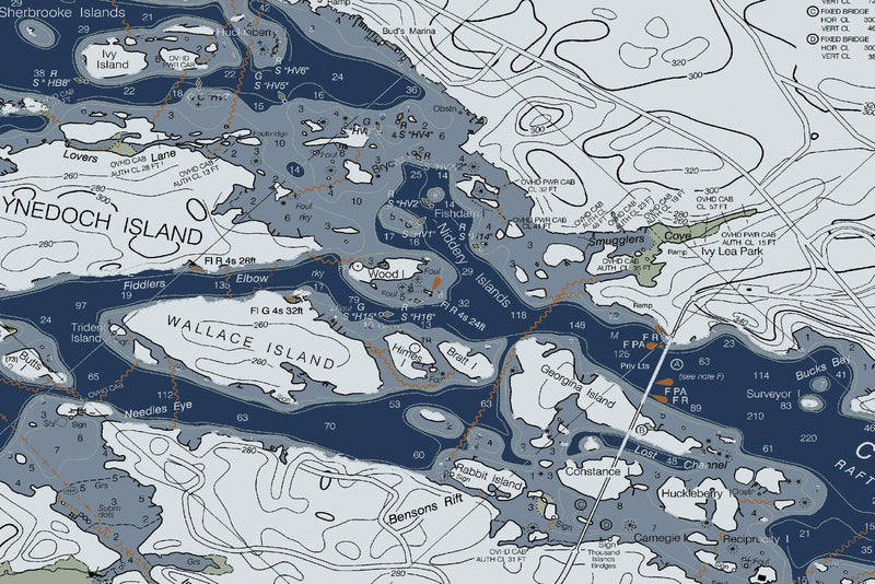 St. Lawrence River - Morristown to Brockville — Modern Edition — print detail 2