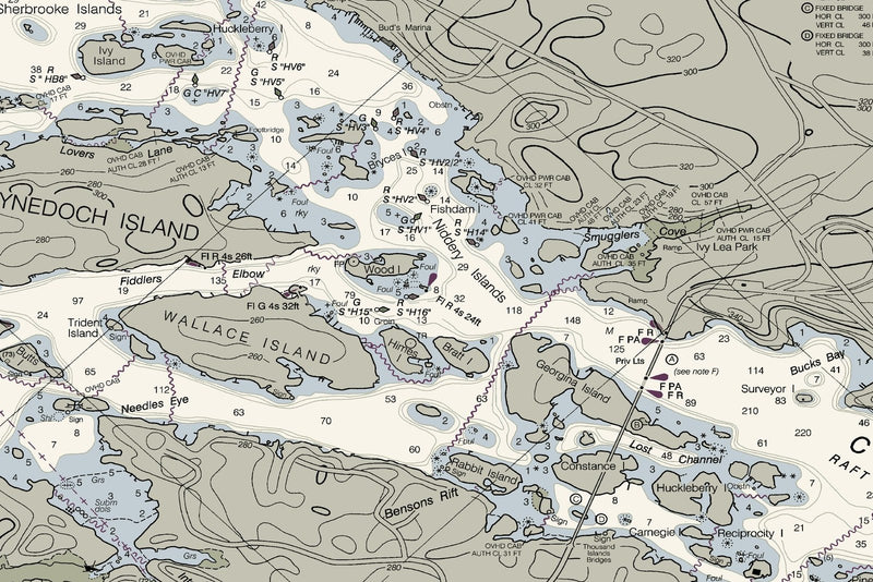 St. Lawrence River - Morristown to Brockville — print detail 2