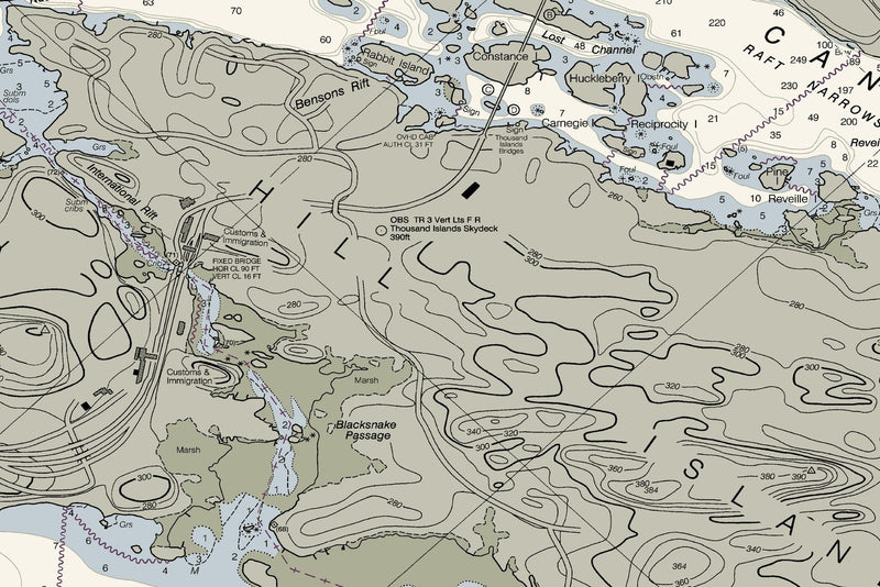 St. Lawrence River - Morristown to Brockville — print detail 3