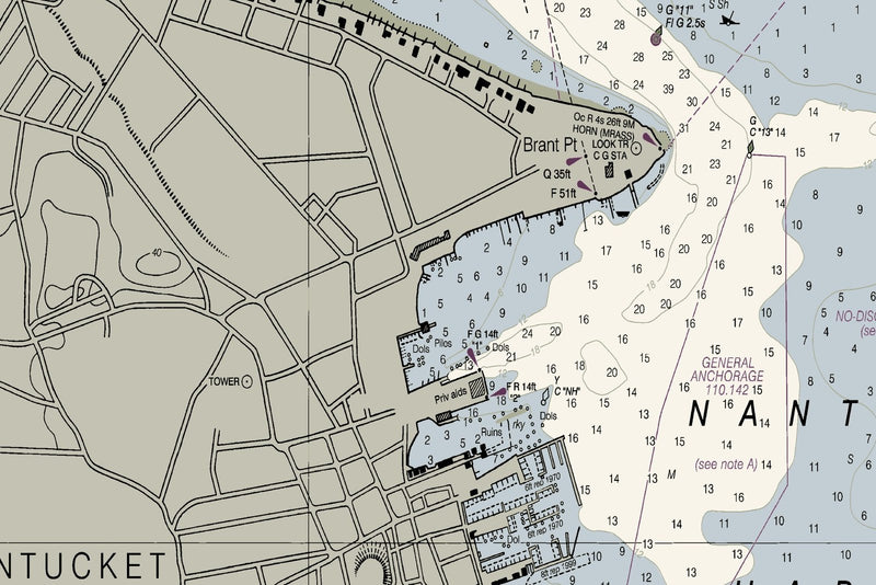 Nantucket Harbor — print detail 1