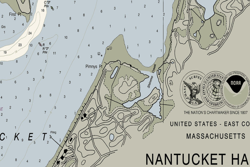 Nantucket Harbor — print detail 3