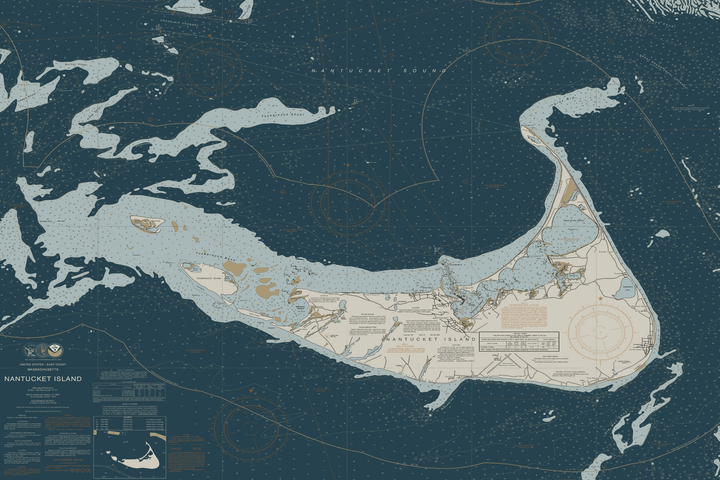 Nantucket Island Nautical Chart — Heritage Edition — Heritage Edition palette