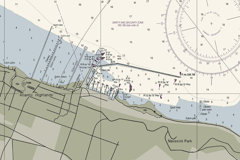 Navesink and Shrewsbury Rivers — print detail 1