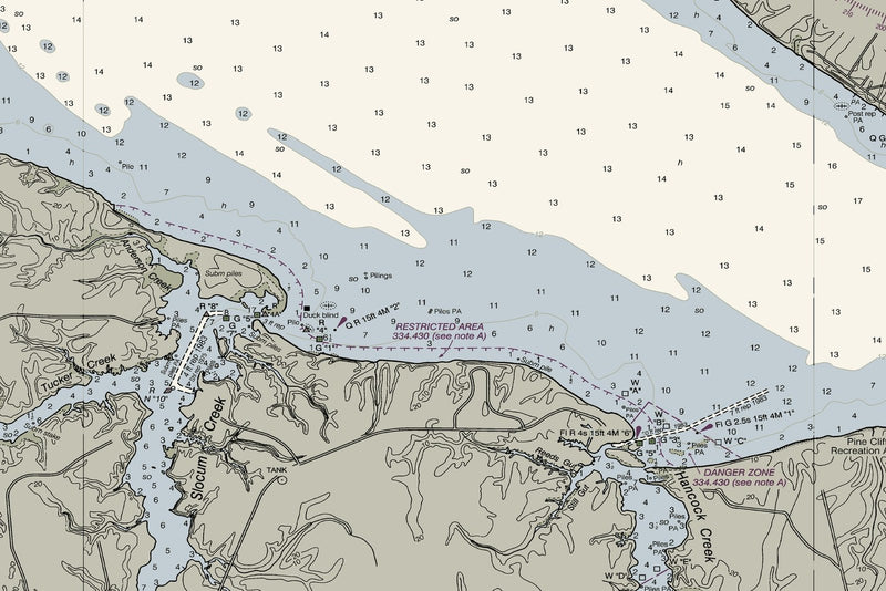 Neuse River New Bern to Minnesott Beach — print detail 1