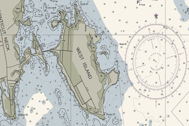 New Bedford Harbor and Approaches — print detail 1