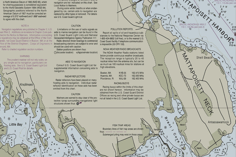 New Bedford Harbor and Approaches — print detail 2