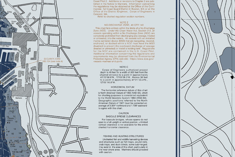 New London Harbor and Vicinity — Modern Edition — print detail 3