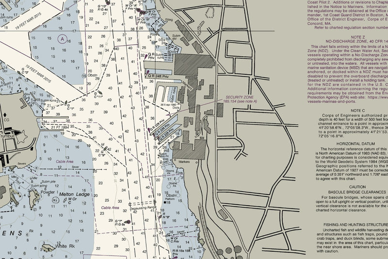 New London Harbor and Vicinity — print detail 2