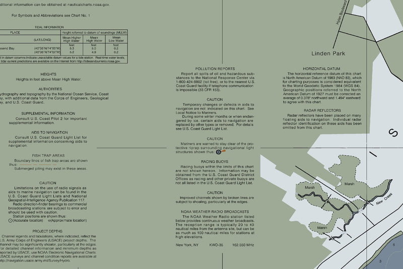 New York Lower Bay Northern Part — Modern Edition — print detail 3