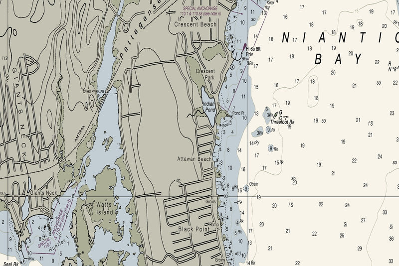 North Shore of Long Island Sound Niantic Bay and Vicinity — print detail 1