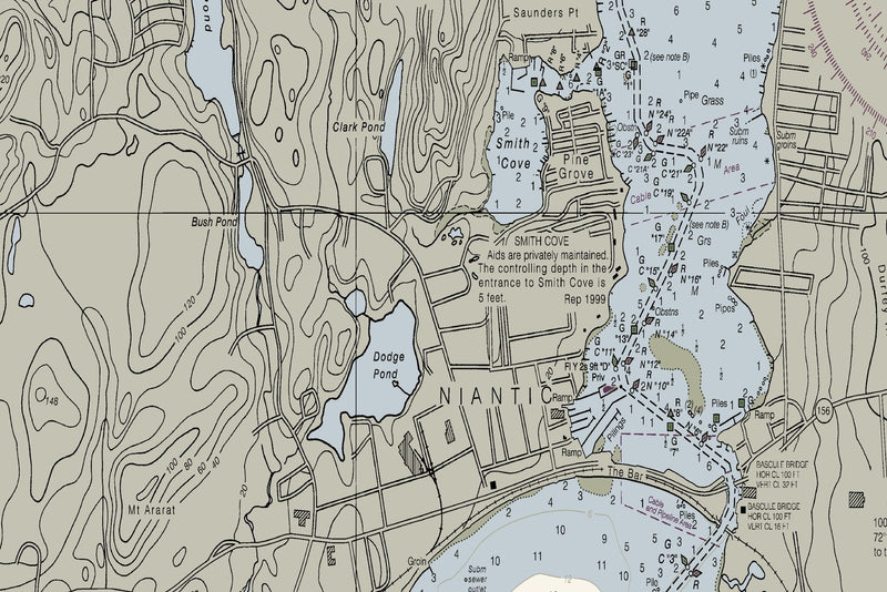 North Shore of Long Island Sound Niantic Bay and Vicinity — print detail 2