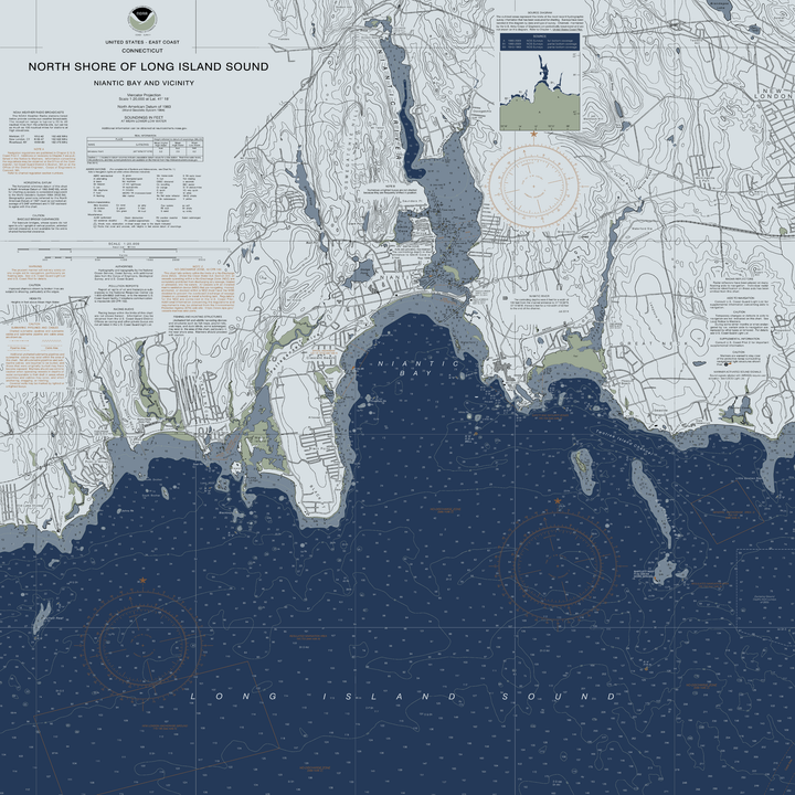 North Shore of Long Island Sound Niantic Bay and Vicinity — Modern Edition — Modern Edition palette