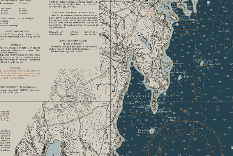 Penobscot Bay Maine Nautical Chart — Heritage Edition — print detail 1