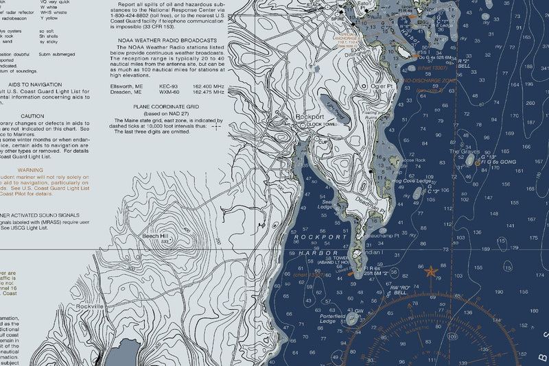 Penobscot Bay Maine Nautical Chart — Modern Edition — print detail 1
