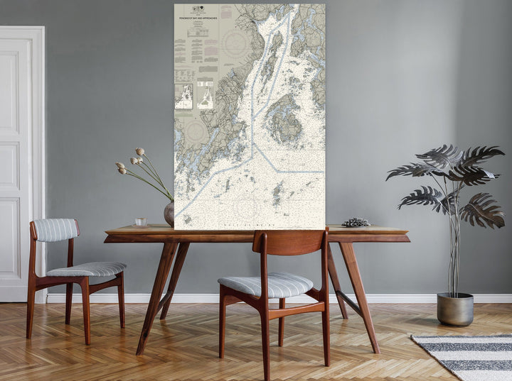 Penobscot Bay and Approaches Maine Nautical Chart — Traditional palette