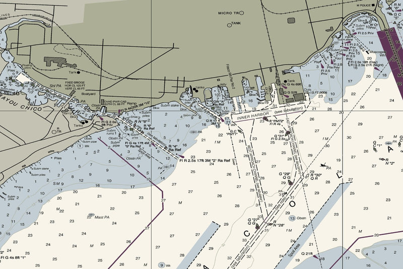 Pensacola Bay Nautical Chart — print detail 1