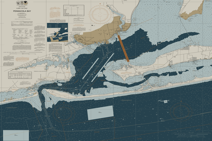 Pensacola Bay Nautical Chart — Heritage Edition