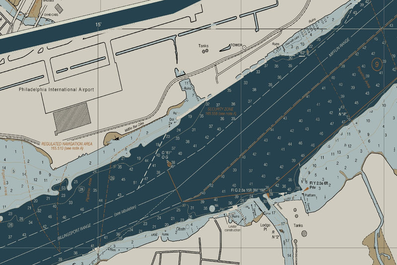 Philadelphia and Camden Waterfronts — Heritage Edition — print detail 1
