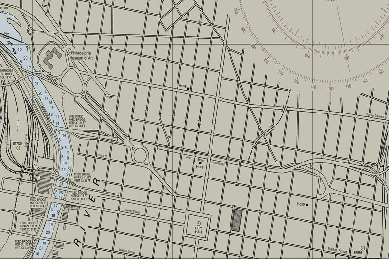 Philadelphia and Camden Waterfronts — print detail 3