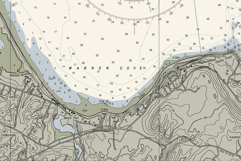 Plymouth, Kingston & Duxbury Nautical Chart — print detail 1