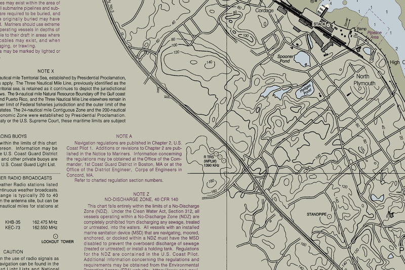 Plymouth, Kingston & Duxbury Nautical Chart — print detail 3