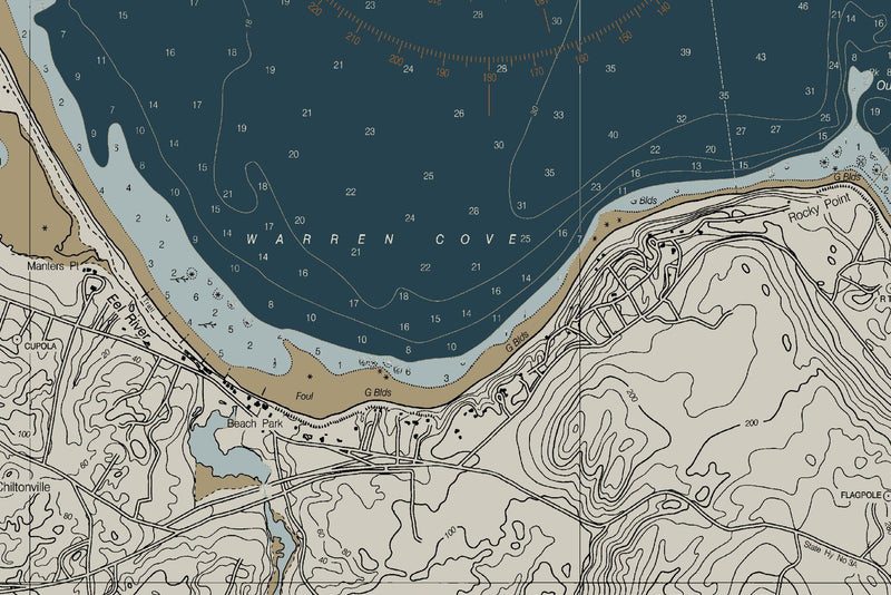 Plymouth, Kingston & Duxbury Nautical Chart — Heritage Edition — print detail 1