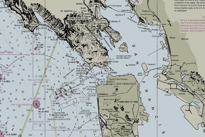 Point Sur to San Francisco — print detail 2