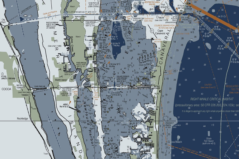 Port Canaveral and Approaches — Modern Edition — print detail 2