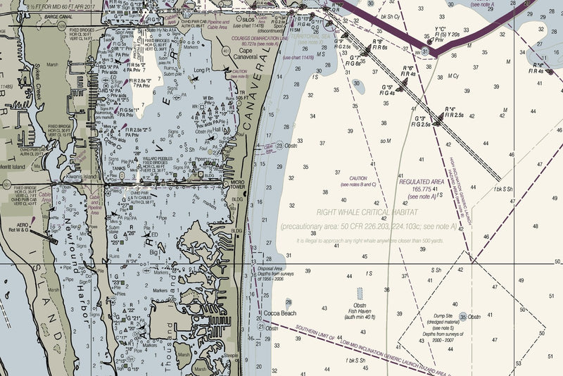 Port Canaveral and Approaches — print detail 1