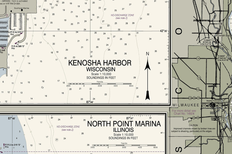 Port Washington to Waukegan — print detail 3
