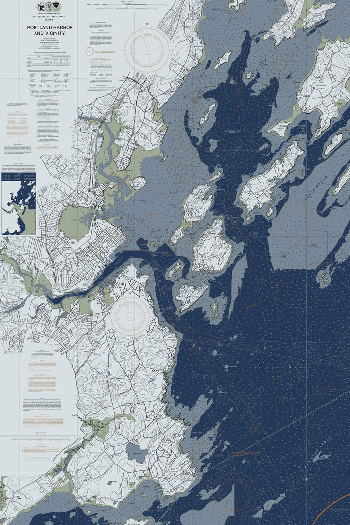 Portland Harbor, ME and Vicinity Nautical Chart — Modern Edition