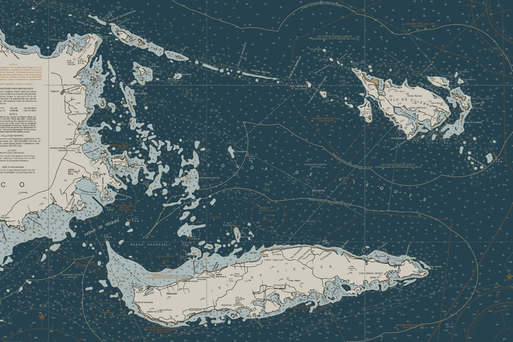 Puerto Rico Isla de Culebra & Vierques Nautical Chart — Heritage Edition — Heritage Edition palette