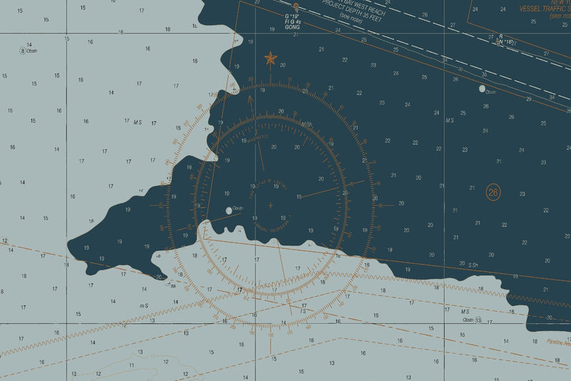 Raritan Bay and Southern Part of Arthur Kill — Heritage Edition — print detail 1
